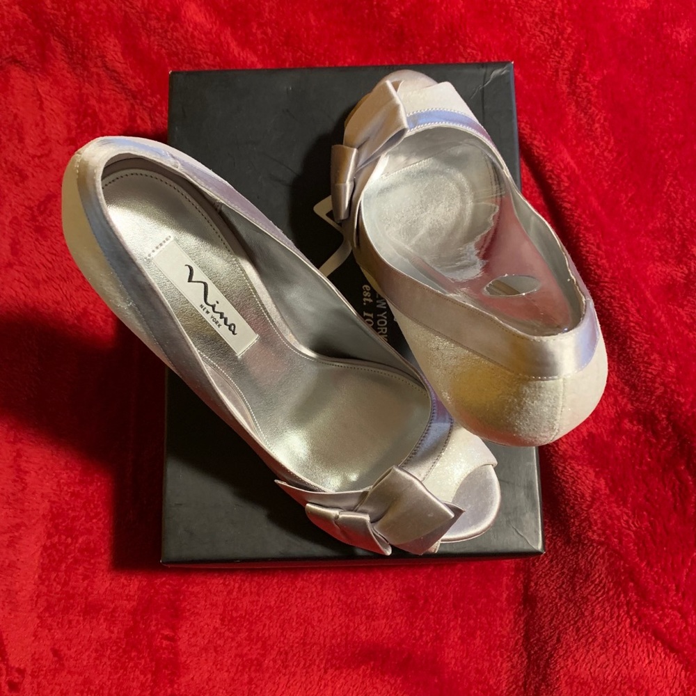 Nina Silver Reflect Platform Shoes
